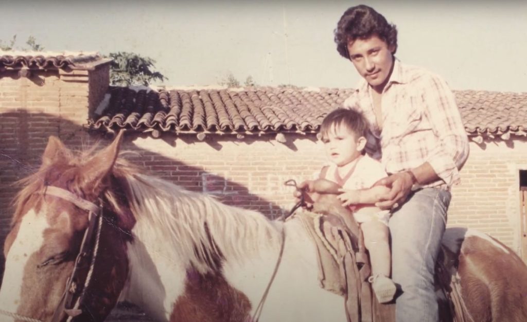 Childhood Photo of Cesar Millan wiht his Dad