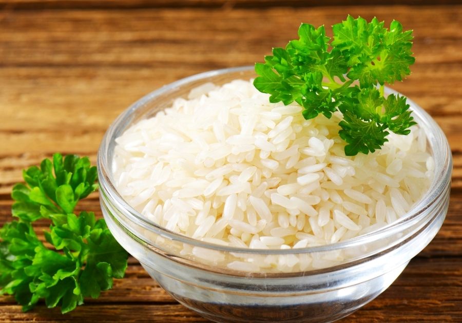 Cooked Jasmine White Rice in a Bowl