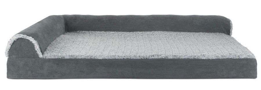 FurHaven Two-Tone Deluxe Chaise Orthopedic Dog Bed