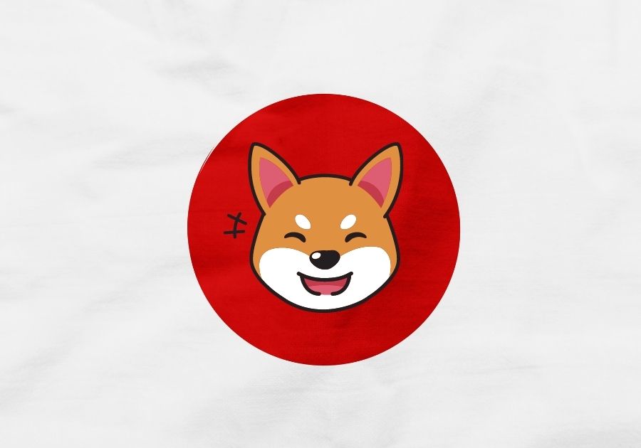 Japanese Flag with Shiba Inu Anime in the Middle