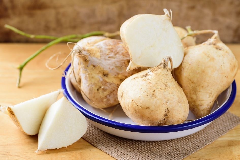 Jicama Root Vegetable in Bowl