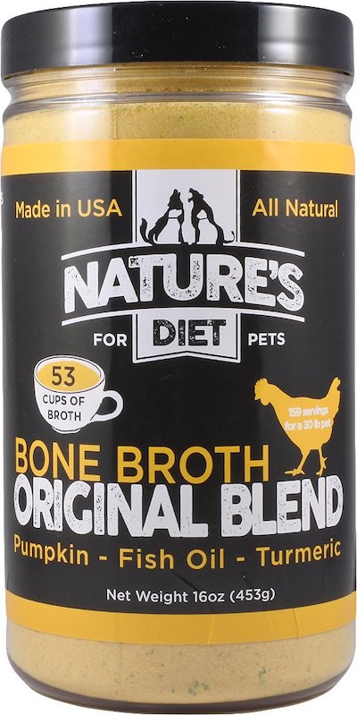 Nature's Diet Original Blend Chicken Bone Broth Dry Dog & Cat Food Topping