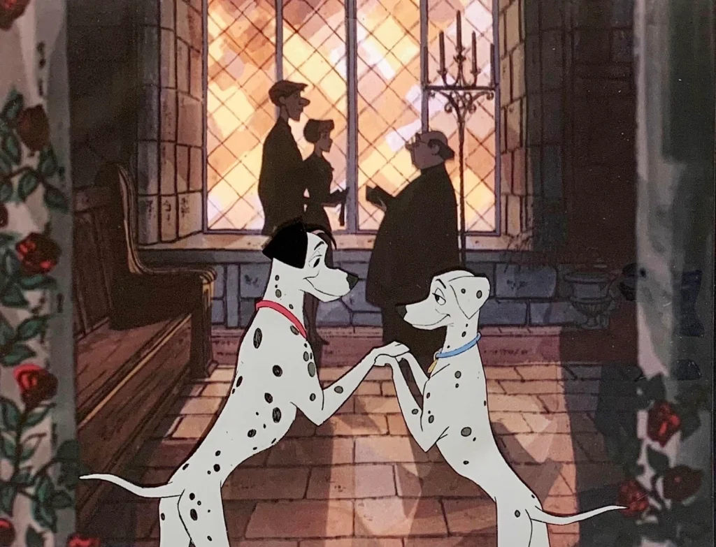 Roger and Anita exchanged vows with Pongo and Perdita