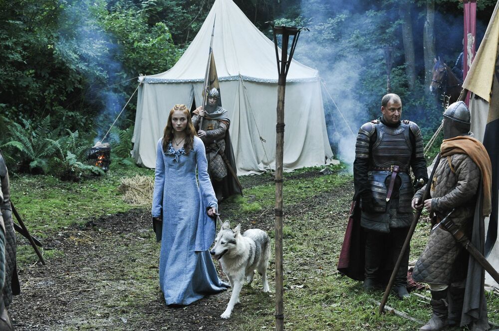 Sansa in the Camp with her Dog