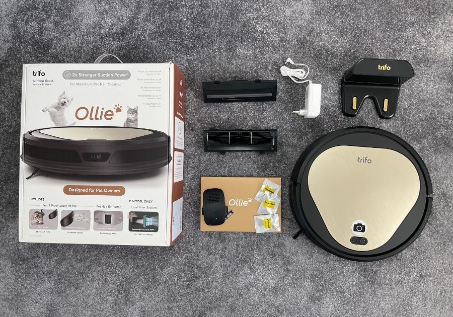 What's In Trifo Ollie AI Robot Vacuum Cleaner Box