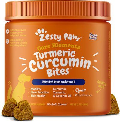 Zesty Paws Turmeric Curcumin Bites for Dogs