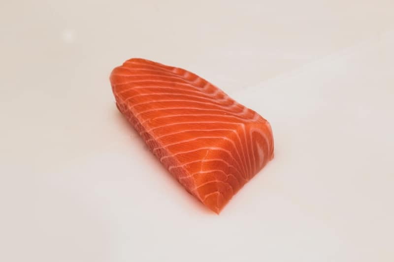 Raw piece of salmon